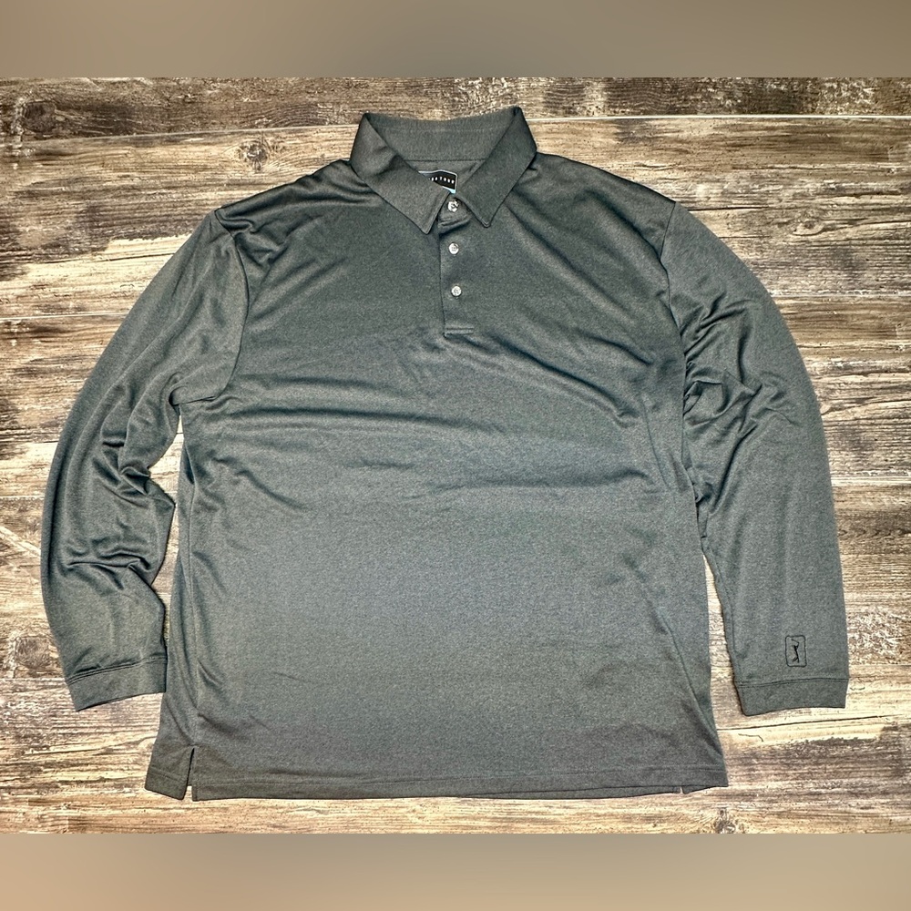 PGA Tour Polo - Long Sleeve - Dark Grey - XXL -Great used condition
